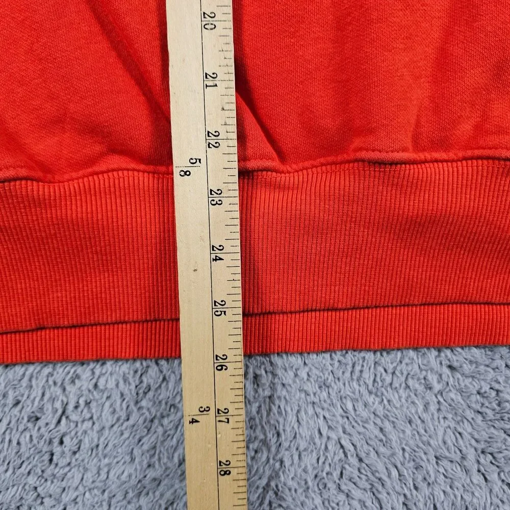 North Face Hoodie Men Small Orange Graphic Logo Athleisure Camp Hike Gorp Travel